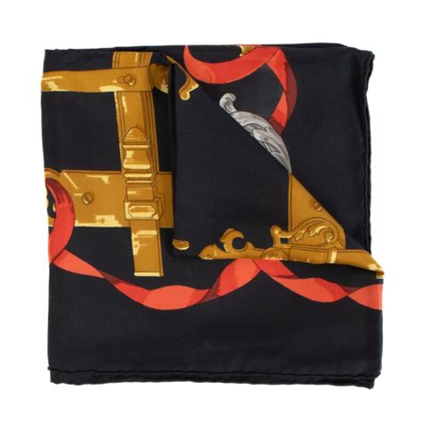 hermes scarf ferroniere|Hermes Silk Scarf Ferronnerie Black Colorway .